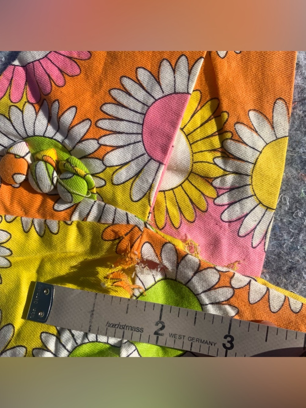 Insanely good vintage 60s 70s mod neon bright floral cotton casual party dress - Picture 8 of 16